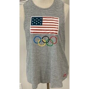 Team Apparel Tank Top Women's Size Medium Color Gray “Team USA” Olympic Graphic